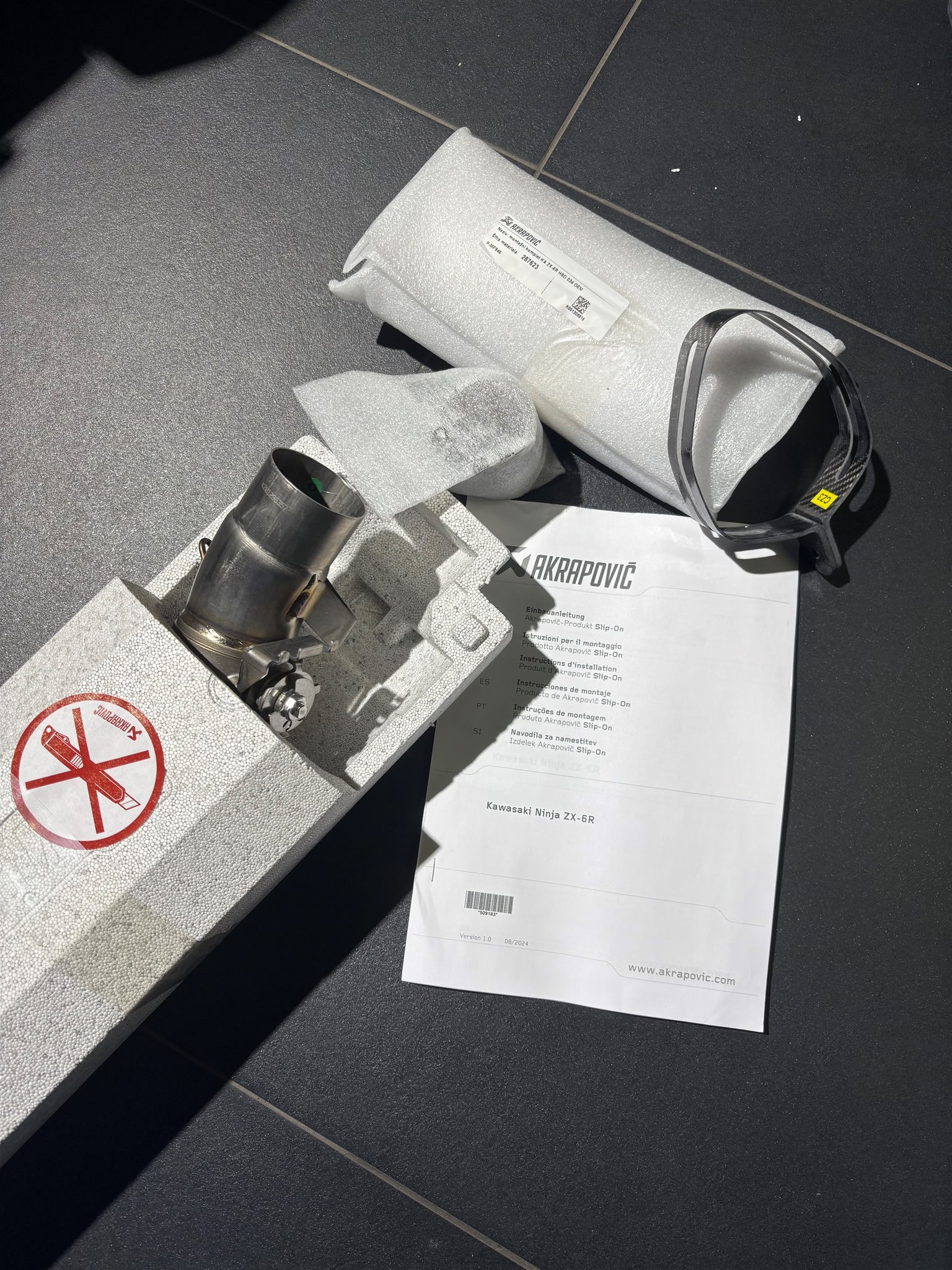 EXHAUST CARBON ZX6R CAT. Kawasaki Ninja ZX-6R