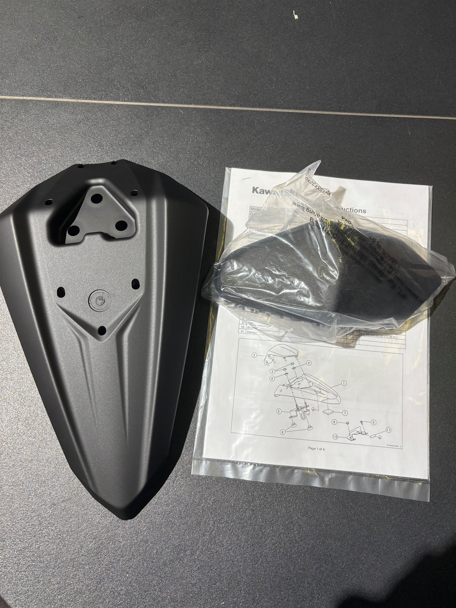 PILLION SEAT COVER,M.F.S. Ninja/z125 2019/2020