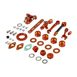 Muttern-Hebel-Stellkit-Bleche SP Developments, Seilzug Kupplung/Gang/Bremse für Lambretta 125 DL/GP/150 DL/GP/200 DL/GP
