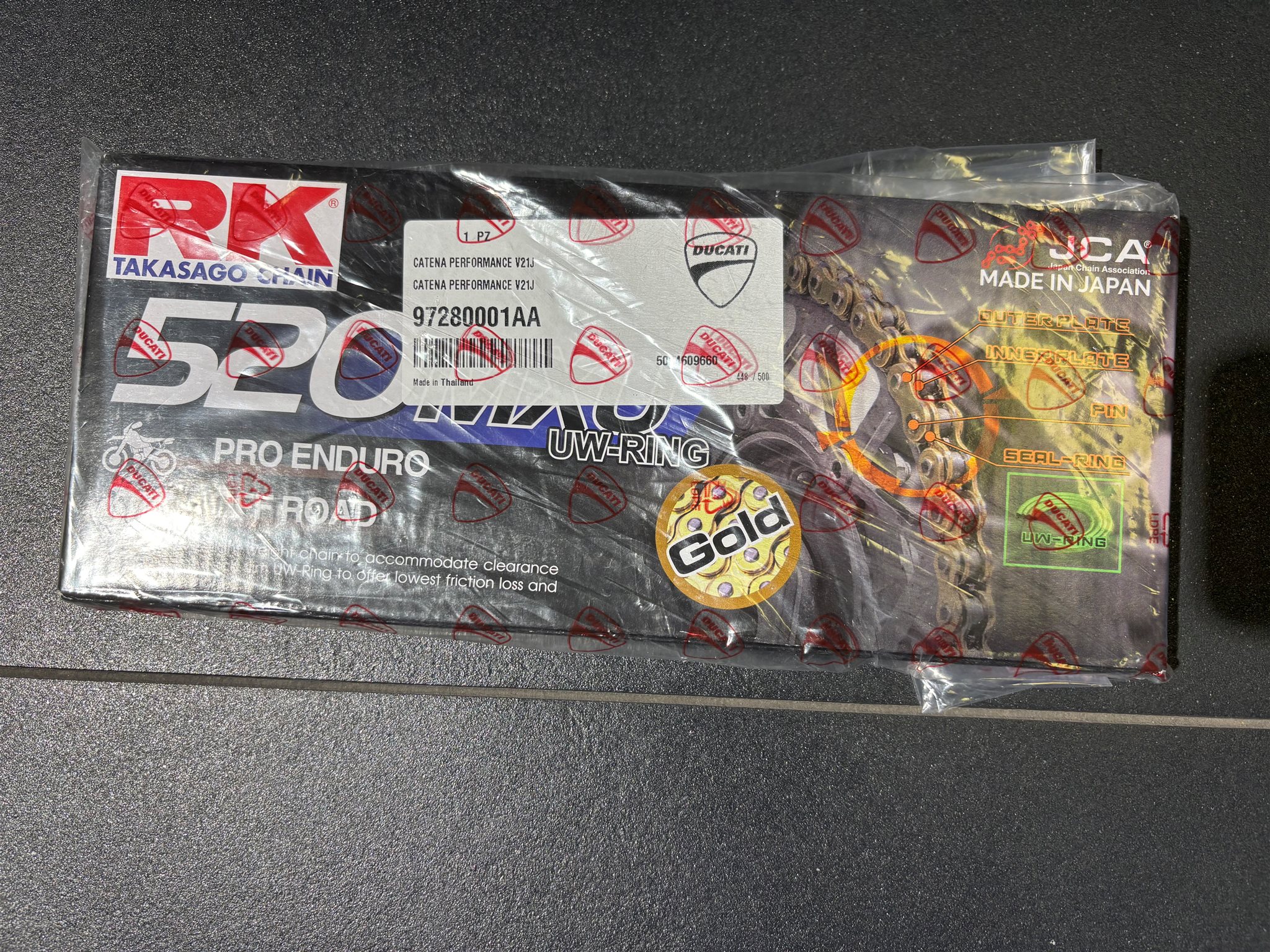 CATENA PERFORMANCE V21J  Desmo 450 MX RK 520 Performance Kette