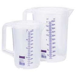 Messbecher-Set HÜNERSDORFF 1x1000ml + 1x2000ml transparent