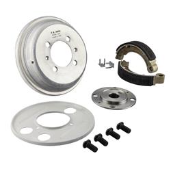Bremstrommel Umrüstkit von 10" auf 8"Reifen hinten, geschlossen für Vespa 125 V1-33/VM/VN/ACMA/Hoffmann/VNA/VNB/Super/150 VL/VB/VBA/VBB/Super/P150S