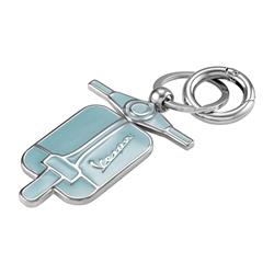 Schlüsselanhänger PIAGGIO mit Motiv "Vespa VNB Front" Motorroller helles Graublau