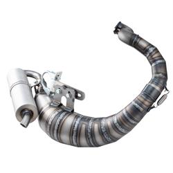 Rennauspuff EGIG Performance UNISEX, Stahl unlackiert, Dämpfer: Aluminium Farbe (ESD): silber für Vespa 90/R/SS/100/125/PV/ET3