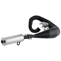 Rennauspuff SIP PERFORMANCE RST- RB, Stahl schwarz, Dämpfer: Edelstahl Farbe (ESD): silber für Lambretta 125 LI/LIS/DL/GP/150 LI/LIS/SX/DL/GP/175 TV (2°-3°)/200 TV/SX/DL/GP