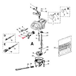 Schraube Benzinschlauchanschluss DELL'ORTO für Vergaser FHBA/FHBB B06219B