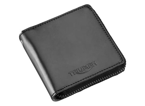 QUADRATISCHE GELDBÖRSE MIT REISSVERSCHLUSS AUS LEDER