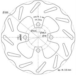 Bremsscheibe POLINI 175.0034 für HONDA PCX 125/150ccm