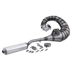 Rennauspuff, Stahl klarlackiert für Lambretta 125 LI/LIS/DL/GP/150 LI/LIS/SX/DL/GP/175 TV 2°-3°/200 TV/SX/DL/GP