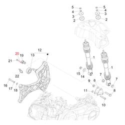 Unterlegscheibe ABS Sensor, PIAGGIO für Vespa Primavera/Sprint/GTS/GTS Super/GTV/946 125-300ccm ('14-)