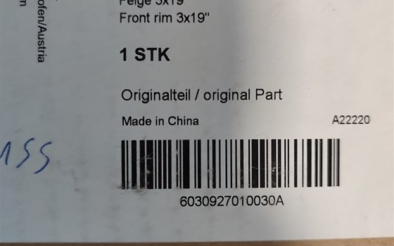 Felge 3x19" - Bild 1