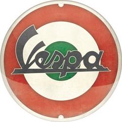 Blechschild mit Motiv Vespa - Logo Italian grün/weiß/rot
