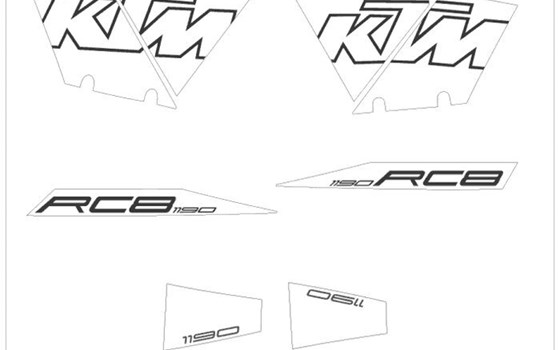 kompletter DEKORSATZ RC8 schwarz  - Bild 2