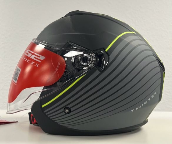 Jet Helm Twister II Luna Matt Black Neon