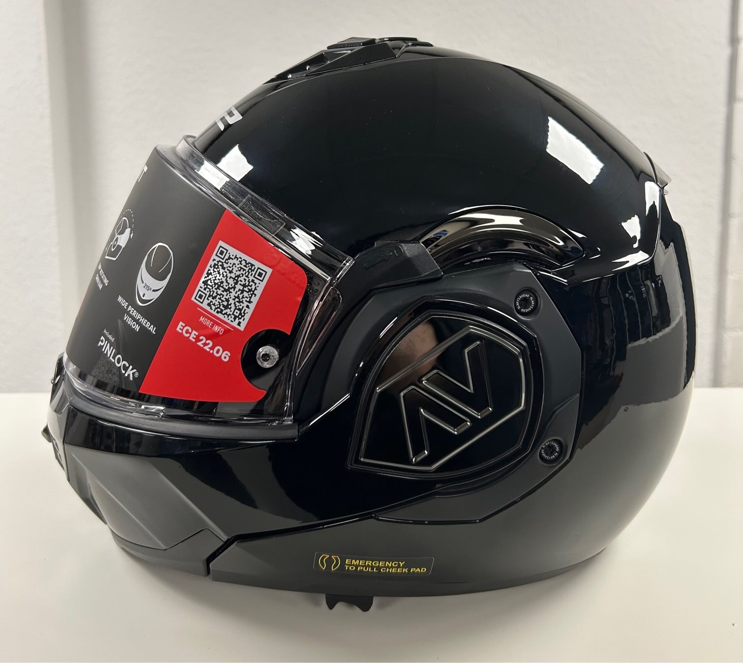 LS2 Klapphelm Advant Solid Gloss Black, Größe XXL