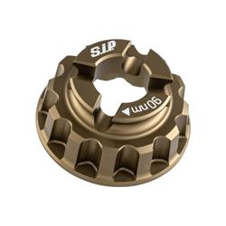 Sicherungskorb Mutter SW22 SIP PERFORMANCE, Bremstrommel, vorne für Vespa PK50-125/S/SS/XL/XL2/Automatica/PX80-200E 2°/Lusso/'98/MY/'11/T5/Cosa/LML Star 125-200 2T/4T/ Star 125/II/Lite 4T Automatica/C