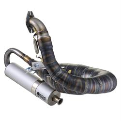 Rennauspuff EGIG Performance VIPER S, Stahl unlackiert, Dämpfer: Aluminium Farbe (ESD): silber für Vespa 90/R/SS/100/125/PV/ET3