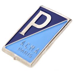 Emblem "PIAGGIO ACMA Paris" für Vespa ACMA 125 `54-`56/150 GL `56