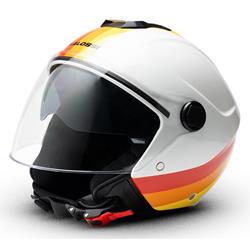 Helm MALOSSI Jet Dakar, weiß, Gr. M Jethelm
