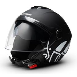 Helm MALOSSI Jet, schwarz matt, Gr. XS Jethelm