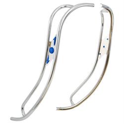 Doppelschlitzrohr CUPPINI Beinschild für Lambretta 125 LI 1°-2°/150 LI 1°-2°/175 TV 1°-2°