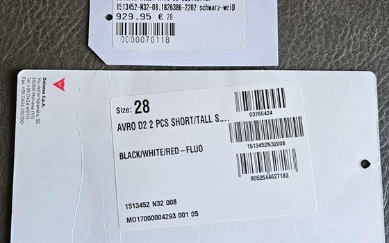 Herren Leder Zweiteiler Kombi Avro D2 Größe 28 - Bild 5