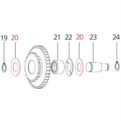 Distanzscheibe 14,5x24x0,5 mm, LML für LML Star 125-150 4T/Star Deluxe 125-150 4S/Speedy