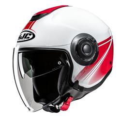 Helm HJC i40N, weiß/rot, Gr. M, 57-58 cm Jethelm