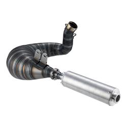 Rennauspuff BFA/FRT 150-180ccm GP "street", Stahl klarlackiert, Farbe (ESD): silber für Vespa 90/R/SS/100/125/PV/ET3