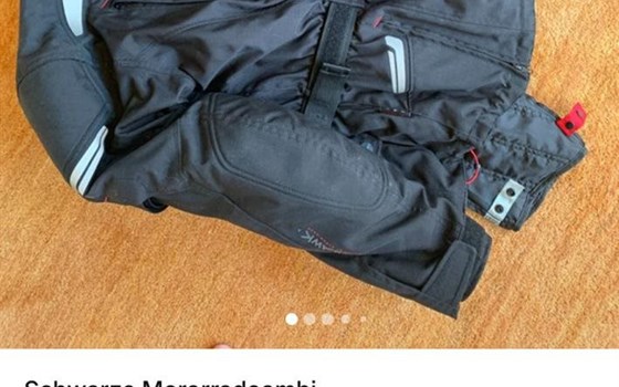 Schwarze Motorradcombi Damen - Bild 1