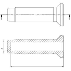 Griffe PREMIUM 24/24 mm L 114 mm, 19062616 - 19062016 für Lambretta 125 LI 1°-2°/150 LI 1°-2°/175 TV 2°
