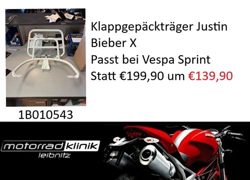 Klappgepäckträger Justin Bieber X
