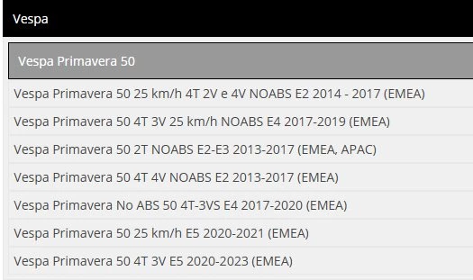 Vespa Windschirm PRIMAVERA Touring