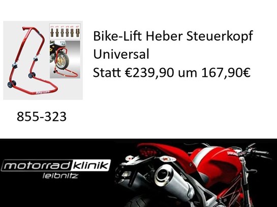 Bike Lift Bike-Lift Heber Steuerkopf Universal Statt €239,90 um €167,90