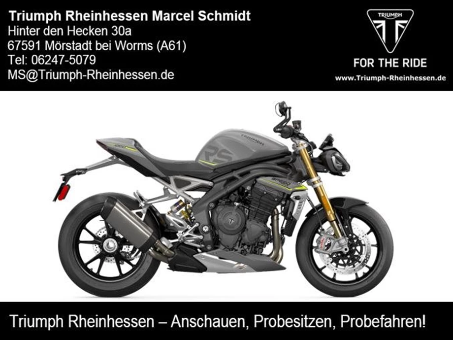 Verleihmotorrad Triumph Speed Triple RS vom Händler Kfz- und Zweirad-Technik Marcel Schmidt Bild 1: Verleihmotorrad Triumph Speed Triple RS vom Händler Kfz- und Zweirad-Technik Marcel Schmidt