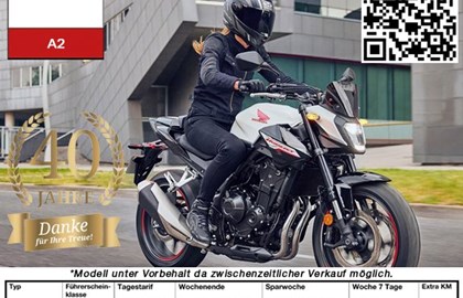 Leihmotorrad Honda CB500F