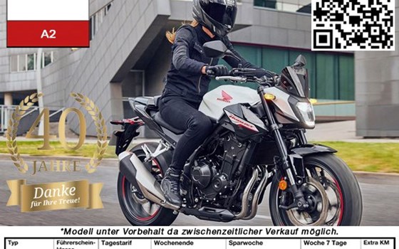 Verleihmotorrad Honda CB500F vom Händler Tempo-Zweirad-Treff GmbH - Bild 1