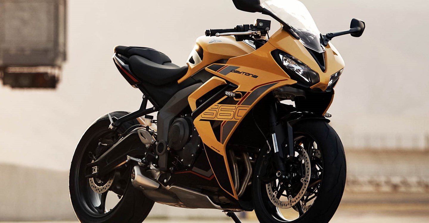 Verleihmotorrad Triumph Daytona 660 vom Händler hmf Motorräder GmbH