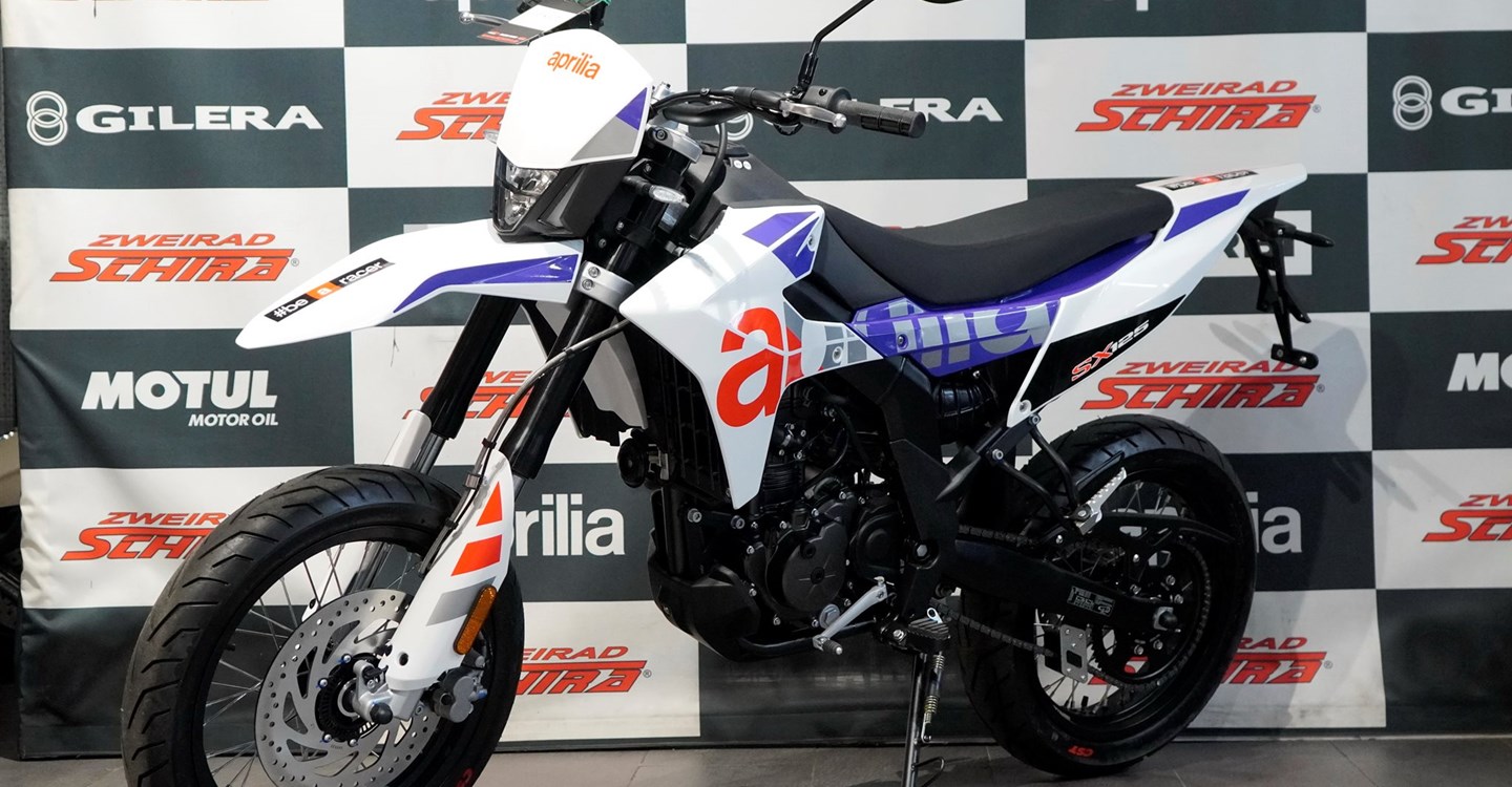 Verleihmotorrad Aprilia SX 125 vom Händler Zweirad Schira Inh. Uwe Schütze e.K.