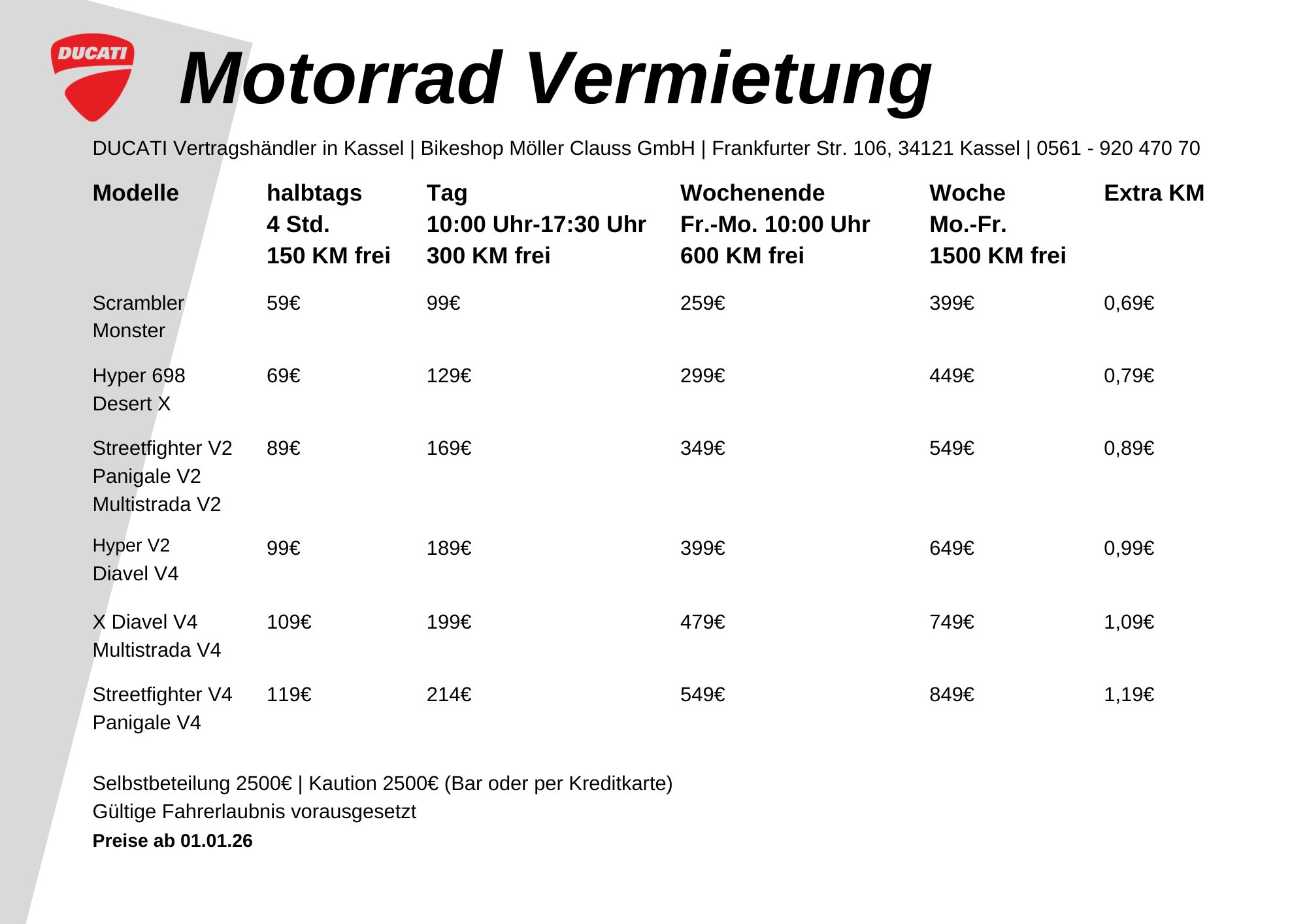 Motorradverleih