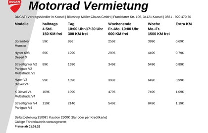 Moto de location Ducati Panigale V4