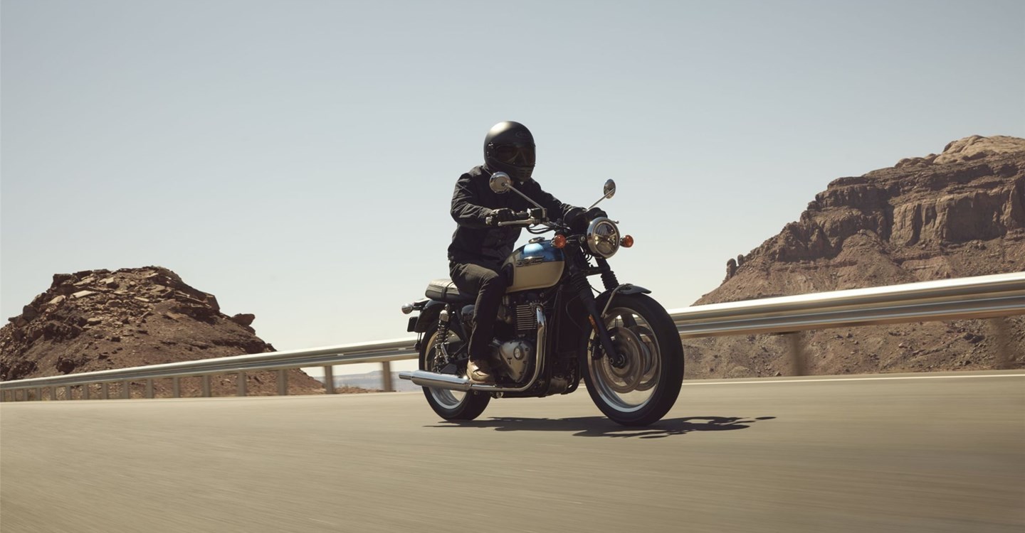 Verleihmotorrad Triumph Bonneville T120 vom Händler Warm Up Zweiradtechnik GmbH