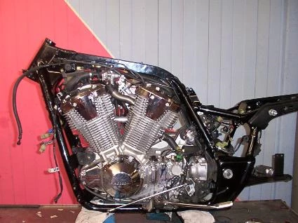 Umbgebautes Motorrad Honda VTX 1800 Bild 5: Umbgebautes Motorrad Honda VTX 1800