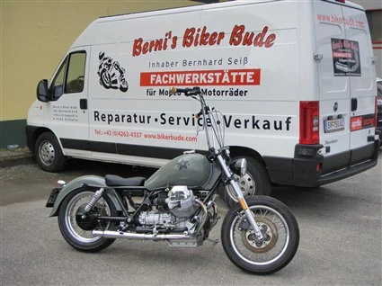 Umbgebautes Motorrad Moto Guzzi California 1100 i Bild 1: Umbgebautes Motorrad Moto Guzzi California 1100 i