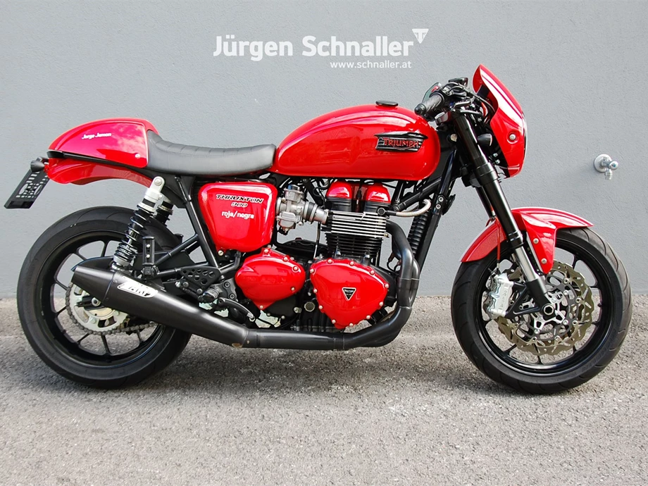Umbgebautes Motorrad Triumph Thruxton Bild 1: Umbgebautes Motorrad Triumph Thruxton