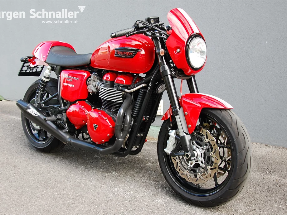 Umbgebautes Motorrad Triumph Thruxton Bild 3: Umbgebautes Motorrad Triumph Thruxton