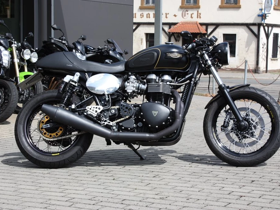 Umbgebautes Motorrad Triumph Thruxton Bild 3: Umbgebautes Motorrad Triumph Thruxton