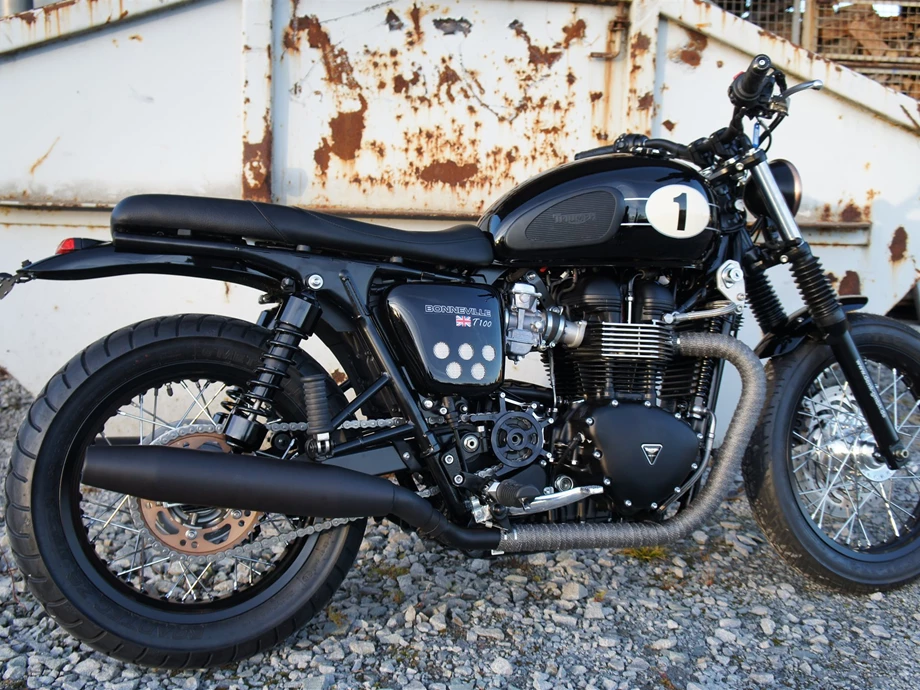 Umbgebautes Motorrad Triumph Bonneville T100 Bild 5: Umbgebautes Motorrad Triumph Bonneville T100