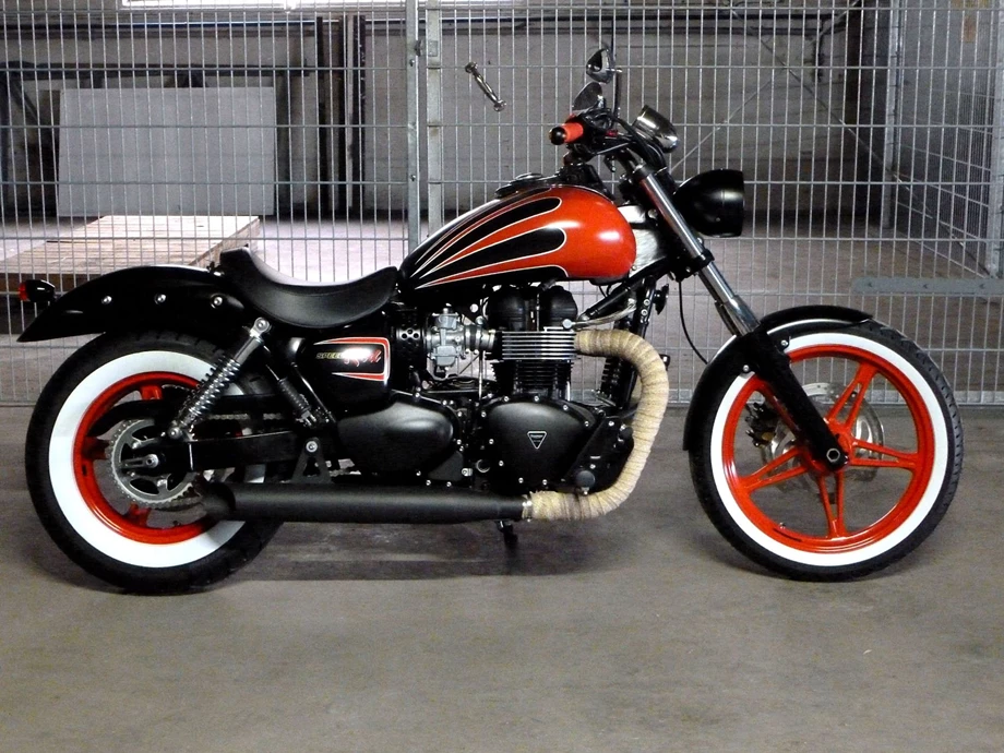Umbgebautes Motorrad Triumph Speedmaster Bild 9: Umbgebautes Motorrad Triumph Speedmaster