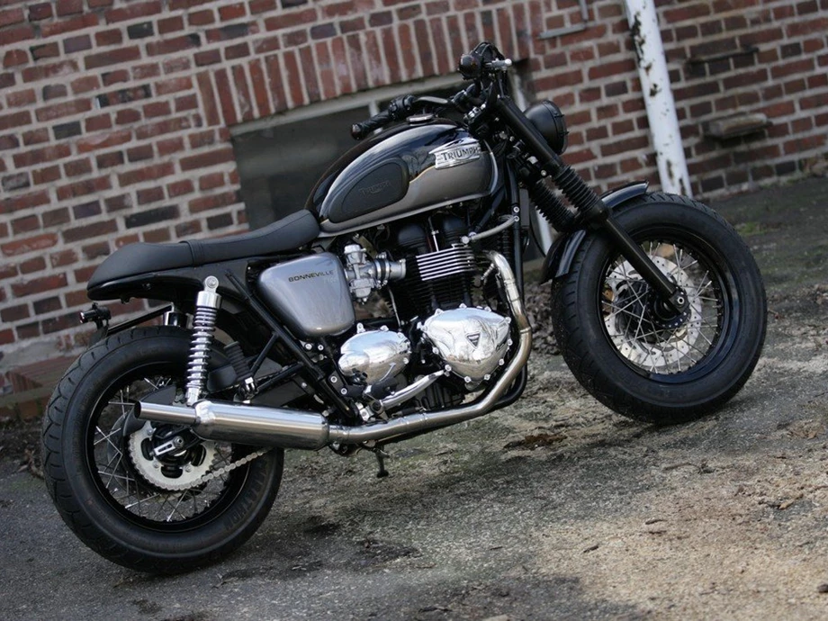 Umbgebautes Motorrad Triumph Bonneville T100 Bild 10: Umbgebautes Motorrad Triumph Bonneville T100